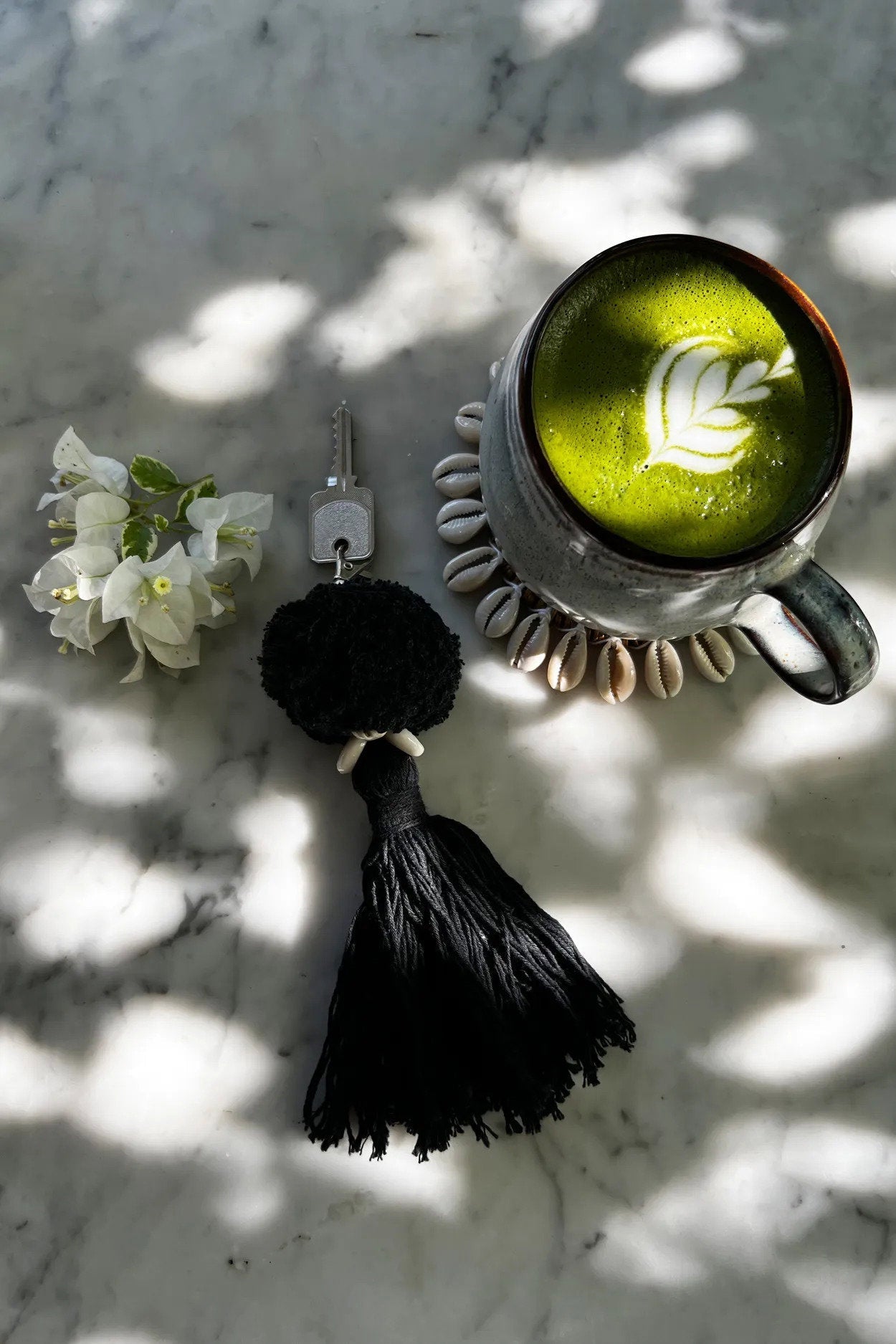 De Pompom Sleutelhanger - Zwart