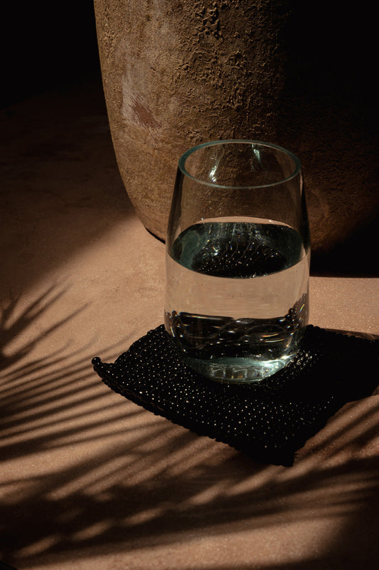 Le dessous de verre Perles - Noir