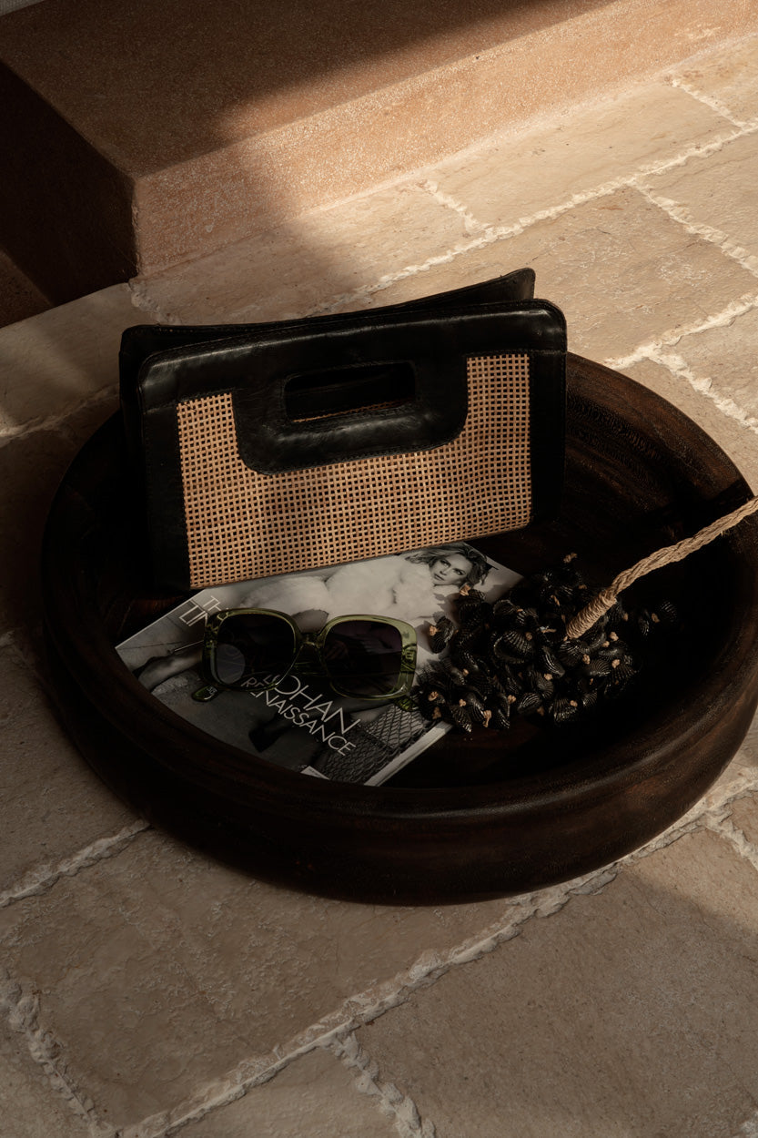 De Riviera Noir Clutch - Natuurlijk zwart