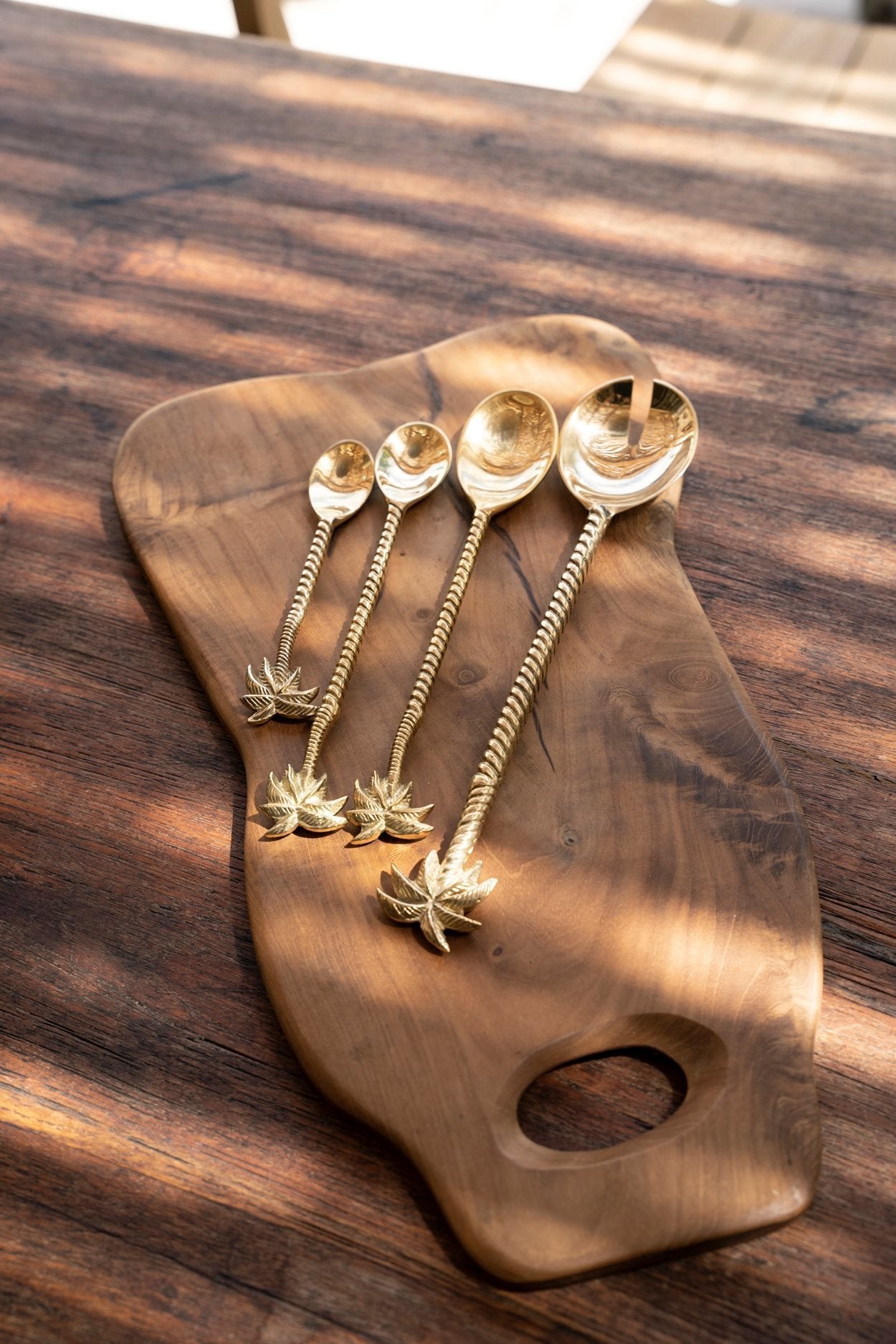 The Palm Tree Salad Fork - Gold