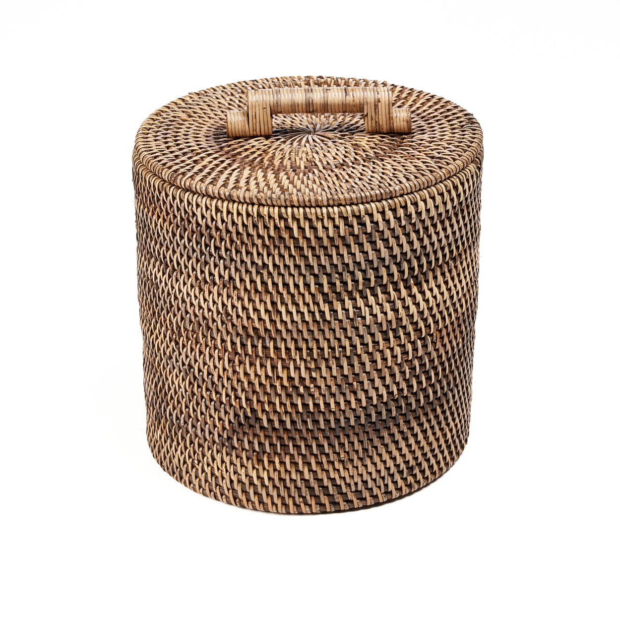De lage rotanmand - naturel bruin
