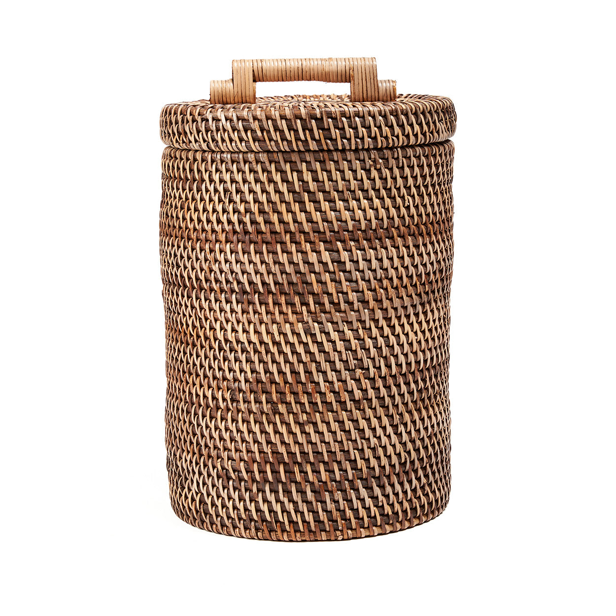 Hoge rotanmand - naturel bruin
