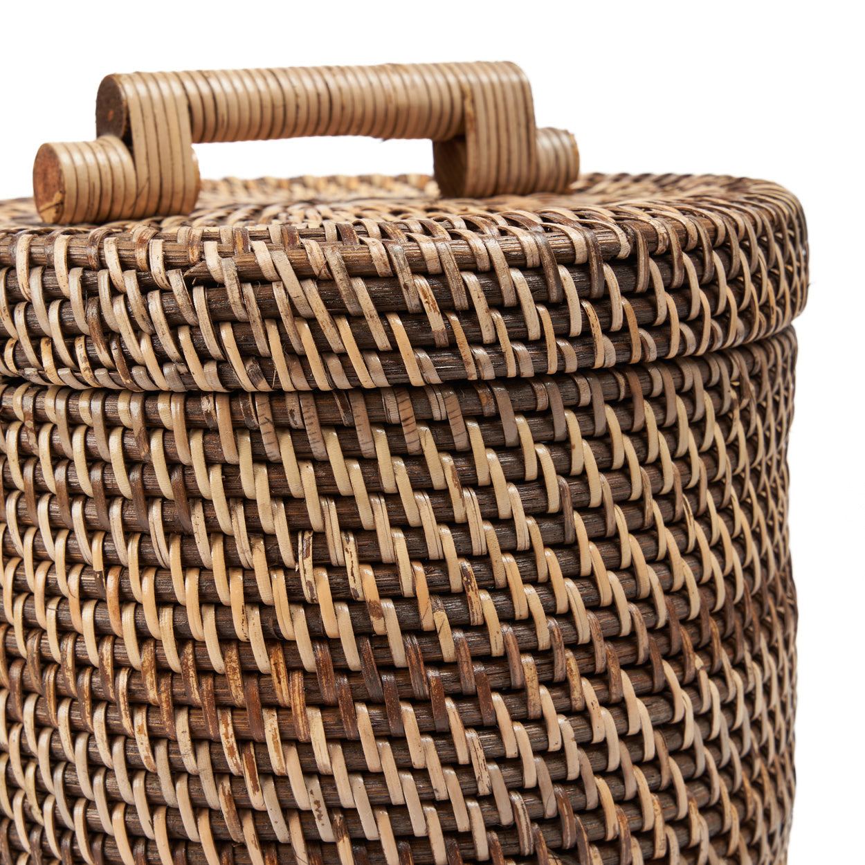 Hoge rotanmand - naturel bruin