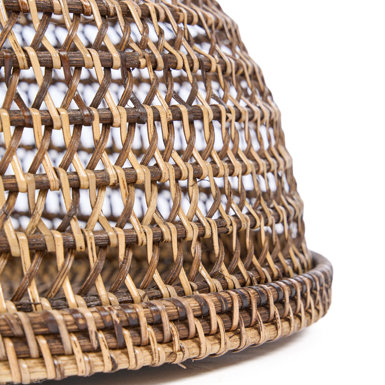 De rotan voedselkap - naturel bruin - L