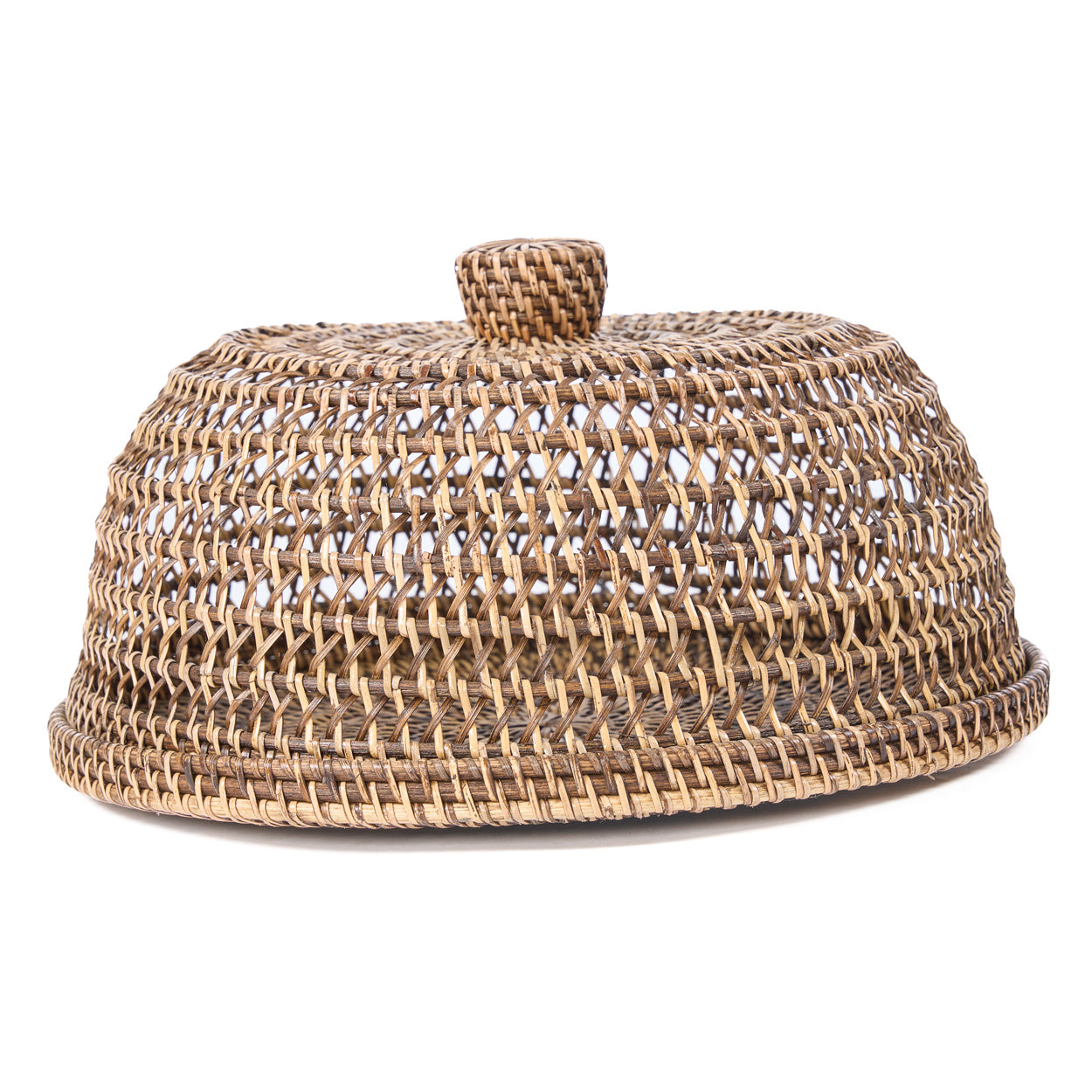 De rotan voedselkap - naturel bruin - L