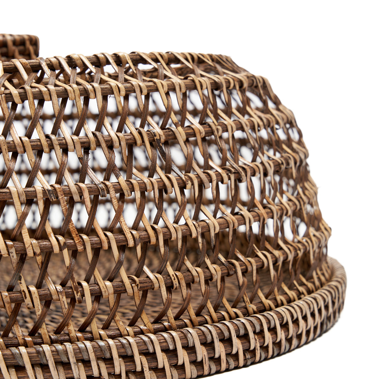 De rotan voedselkap - naturel bruin - L