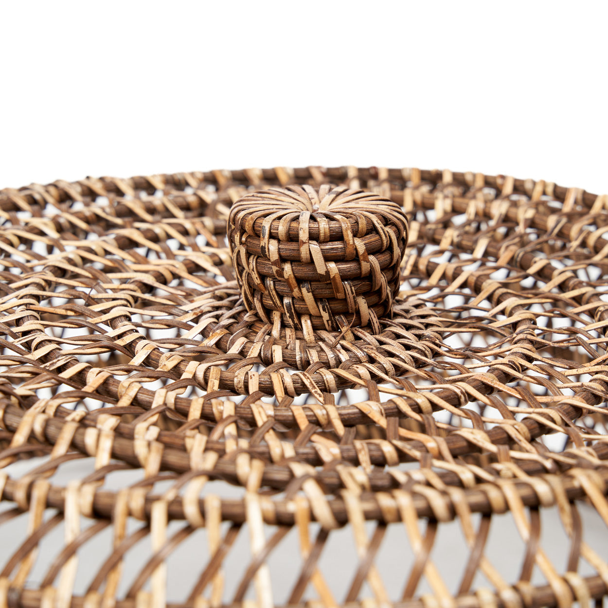 De rotan voedselkap - naturel bruin - L