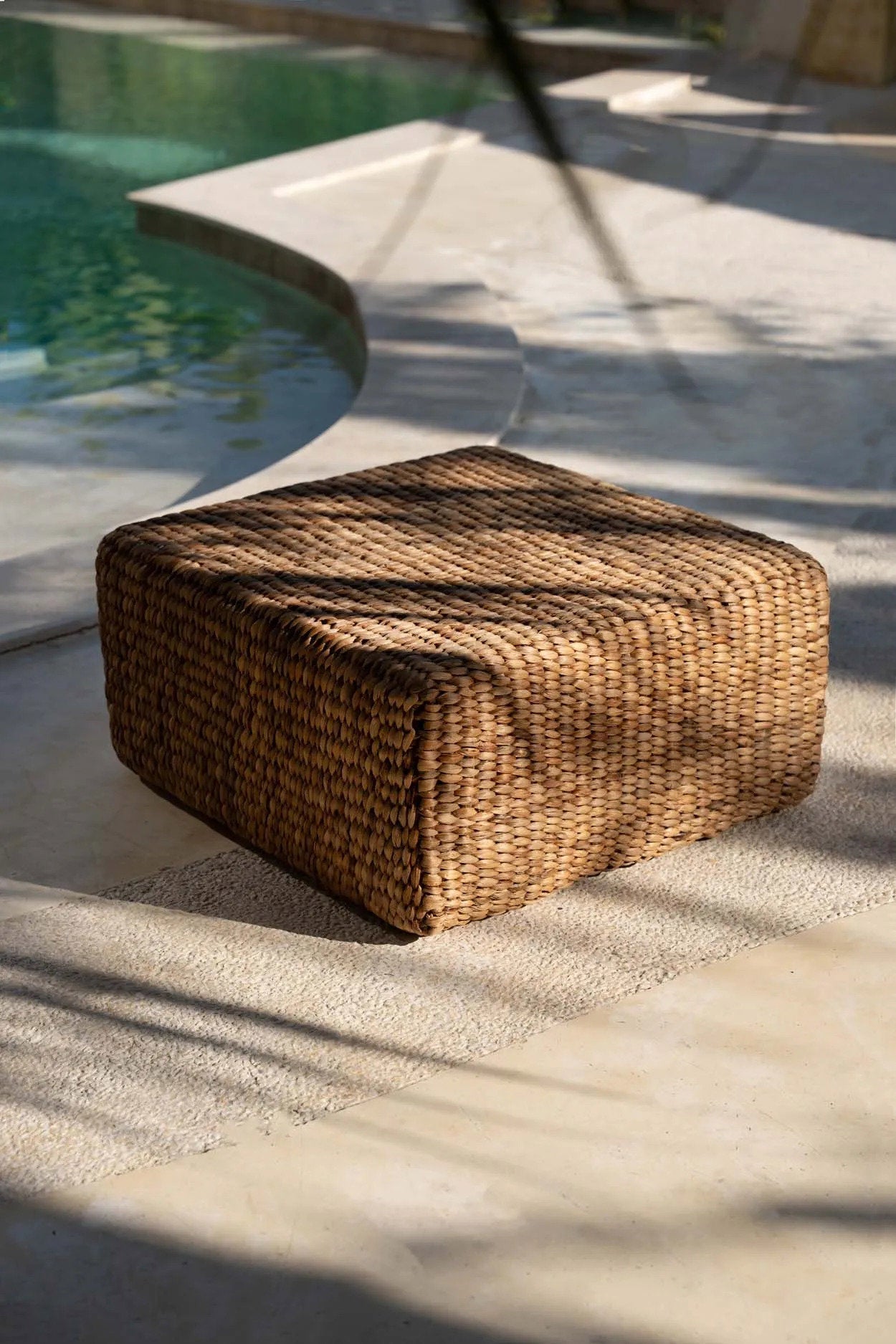 Le Pouf Carré Jacinthe - Naturel - M