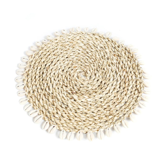 Le dessous de verre en coquillages d'herbes marines - Naturel
