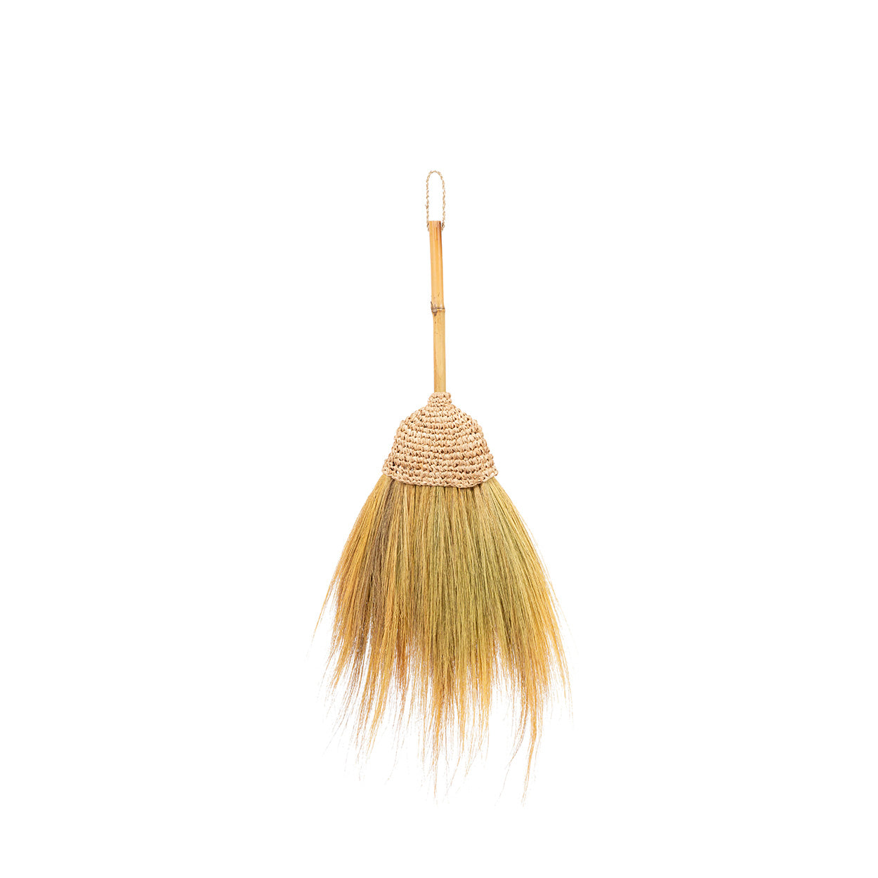 De raffia bezem - naturel