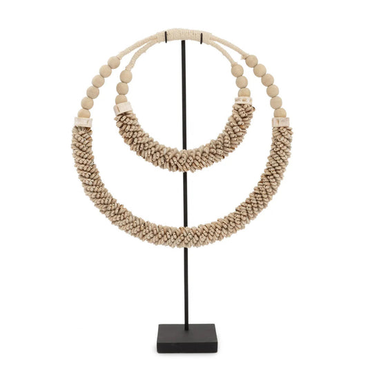 The double shell necklace on standard - Naturally