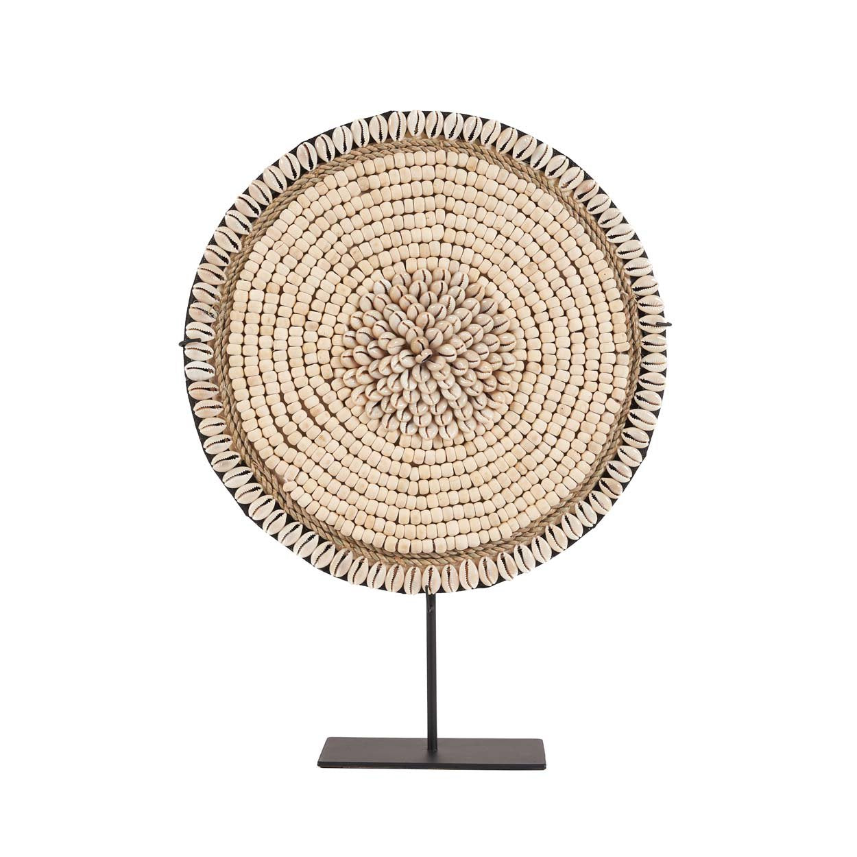 De schelp Martinique op standaard - natuurwit