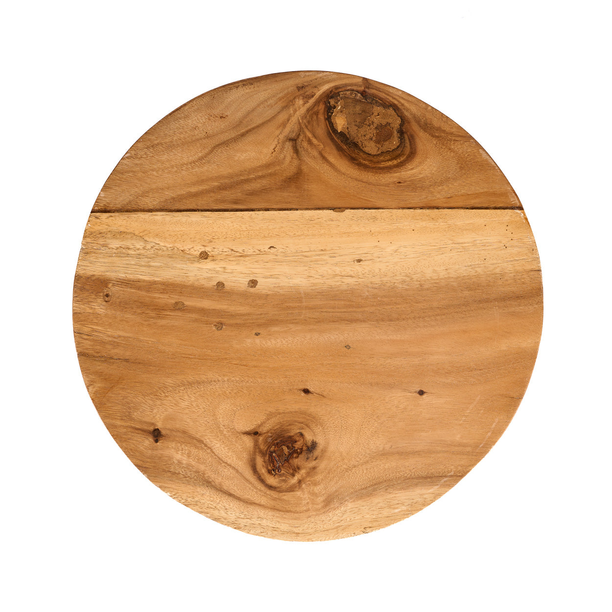 De mangohouten trommel bijzettafel - naturel