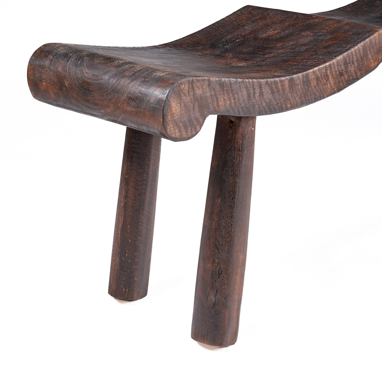 The Lombok Wave Bench - Dark Walnut - M