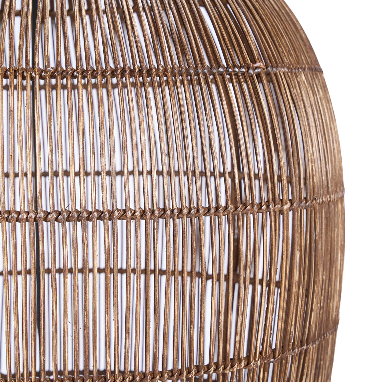 Geweven bel-hanglamp - donker walnoot - XL