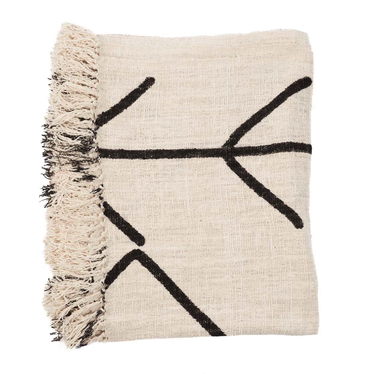 De Evil Eye Bedsprei - Natuurlijk Zwart