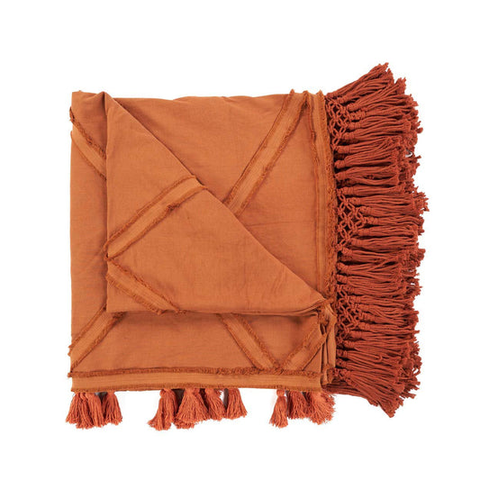 The Berber bedspread 300 x 240 - Terracotta