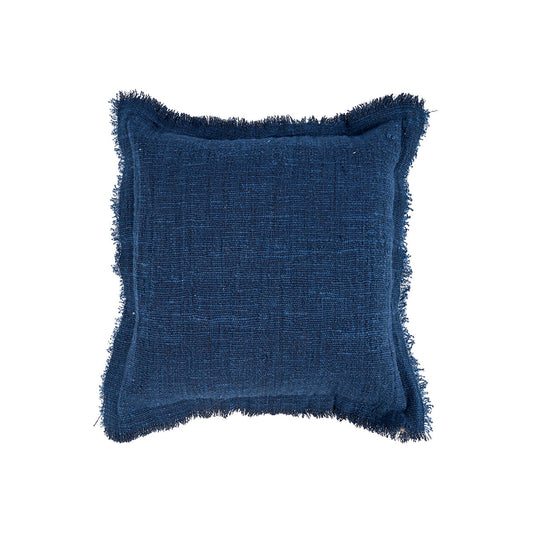De Indian Blue kussenhoes met franjes