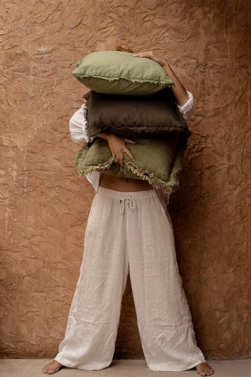 De Jungle Fringe kussenhoes - groen