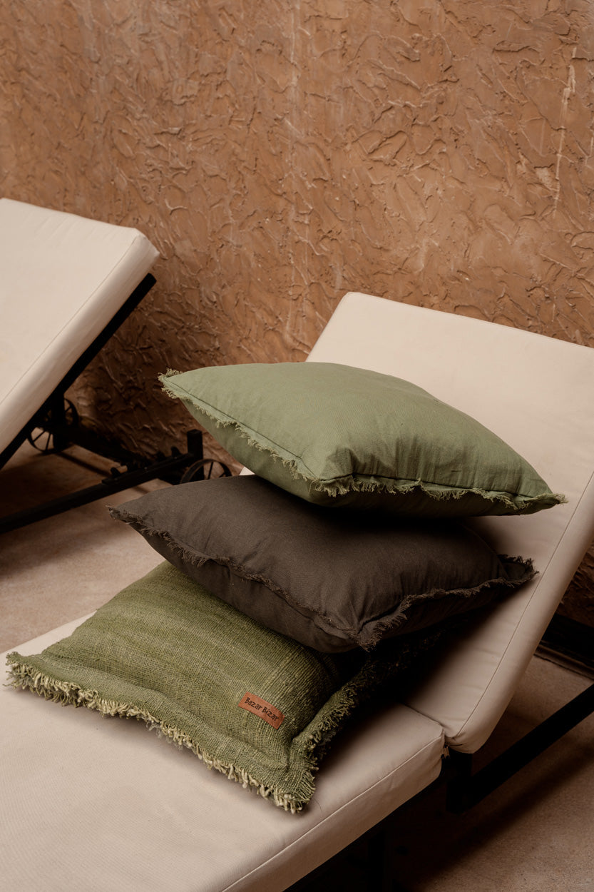 De Jungle Fringe kussenhoes - groen