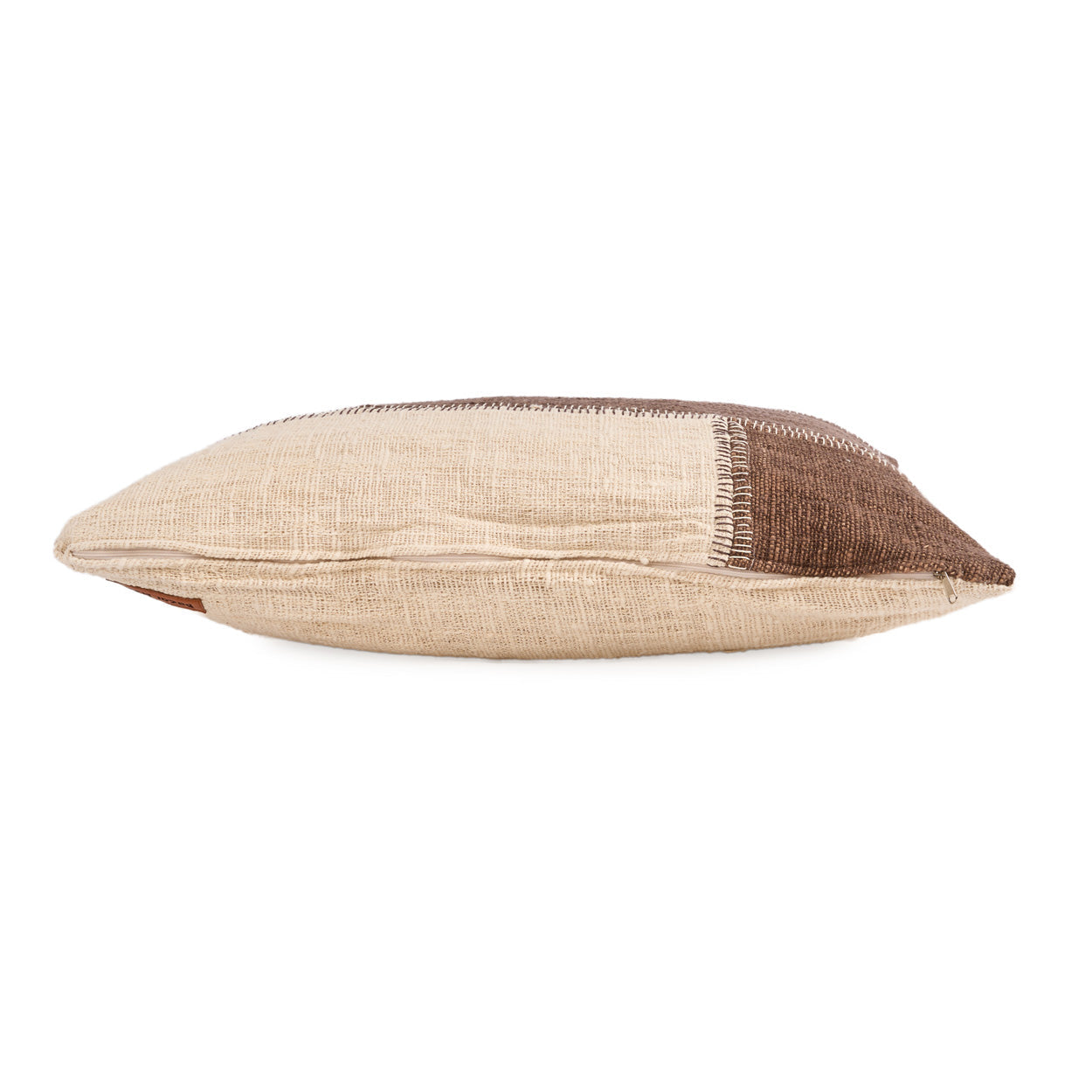 De Cocoa Patchwork Kussenhoes - Natuurlijk Bruin