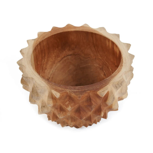 Le bol de durian en racine de teck - S