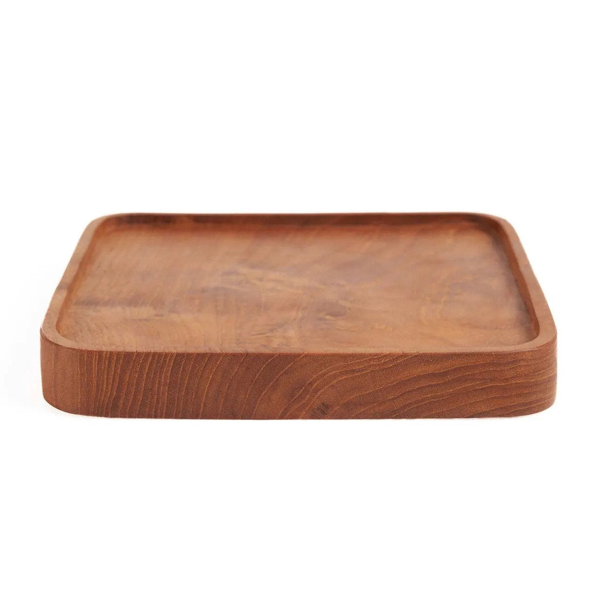 Het vierkante teakbord onderzetter - naturel - XS