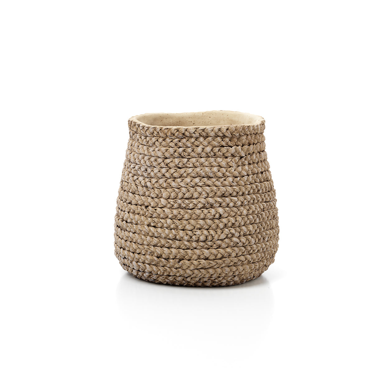 De Nep Gevlochten Plantenpot - Naturel - L