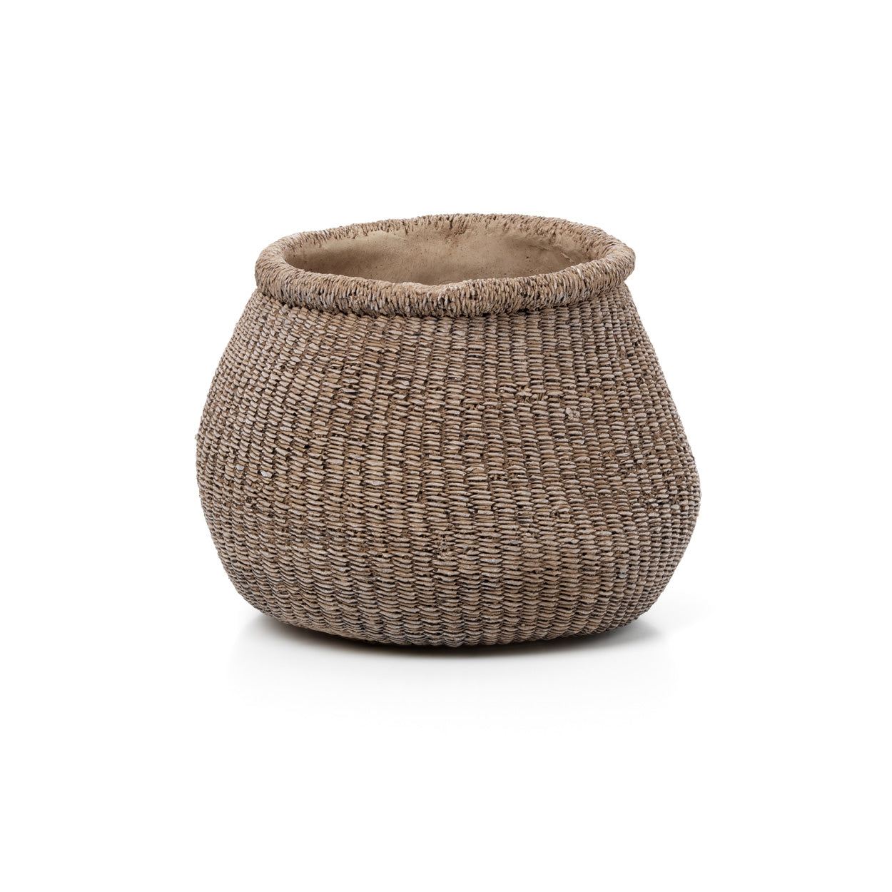 De Faux-Puff plantenpot - bruin - L