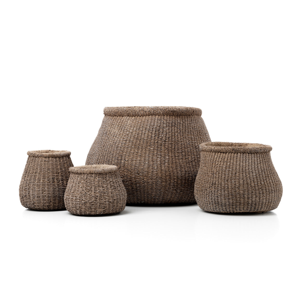 De Faux-Puff plantenpot - bruin - L