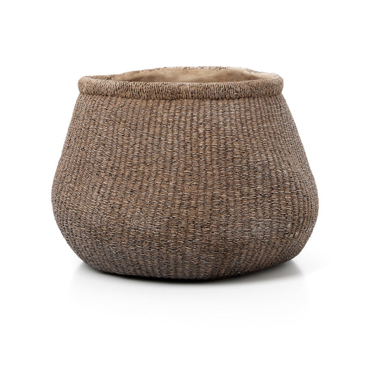 De Faux-Puff plantenpot - bruin - XL