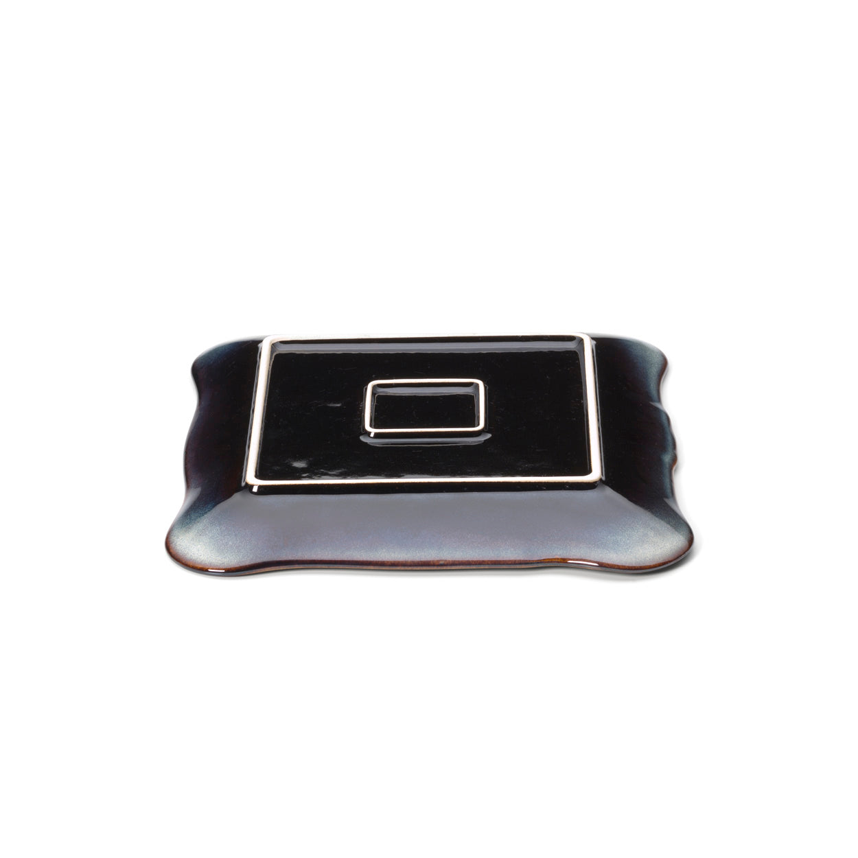 Lotus Ice vierkant bord - grijsbruin - L