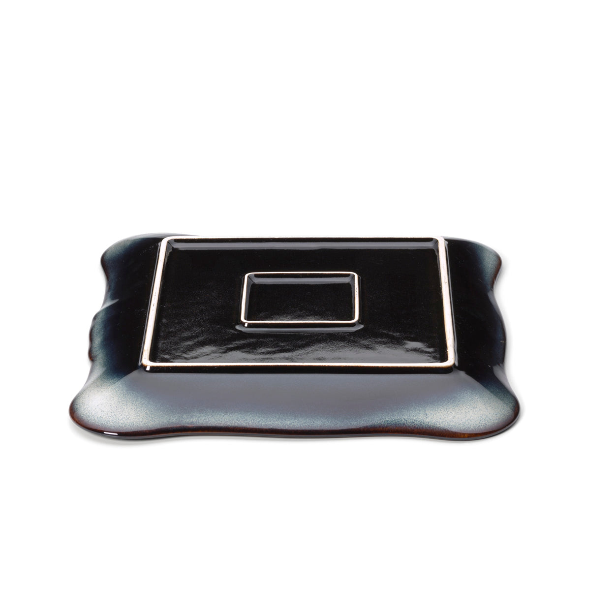 Lotus Ice vierkant bord - grijsbruin - XL