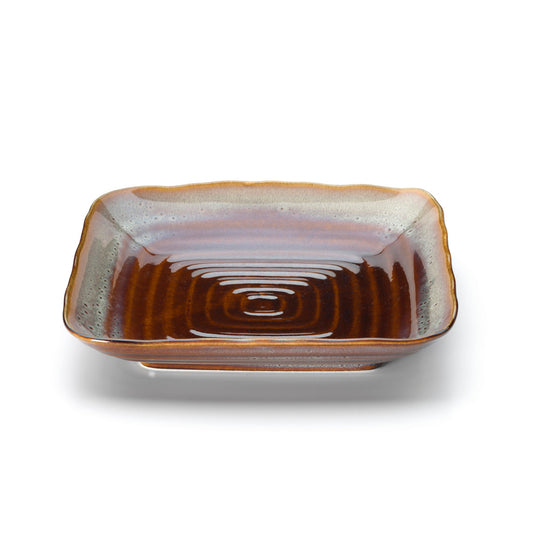 De Gerookte Horizon Vierkante Schaal - Bruin-grijs - M