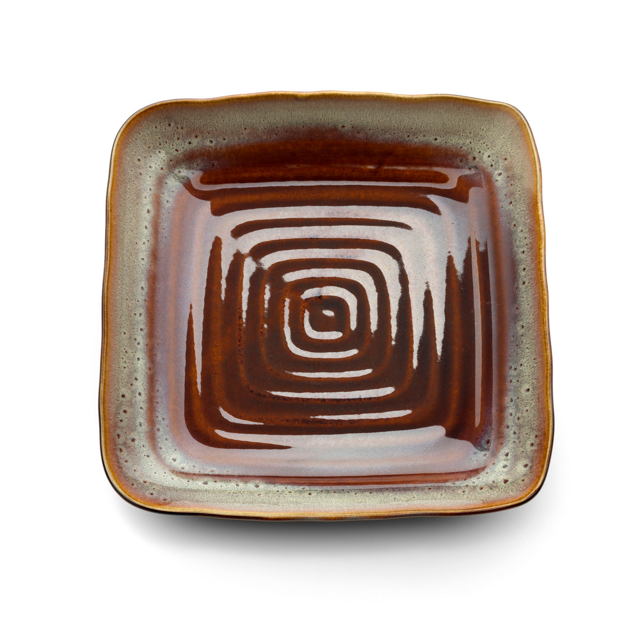 De Gerookte Horizon Vierkante Schaal - Bruin-grijs - M