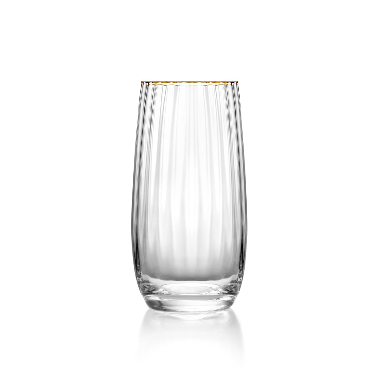 Highballglas met gouden rand - naturel goud