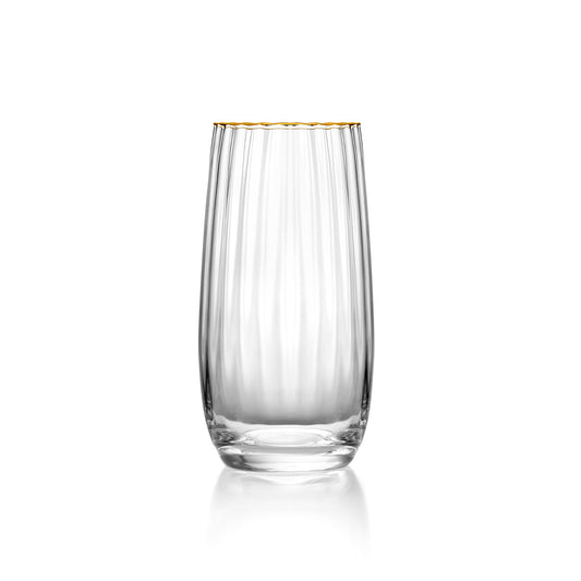 Highballglas met gouden rand - naturel goud