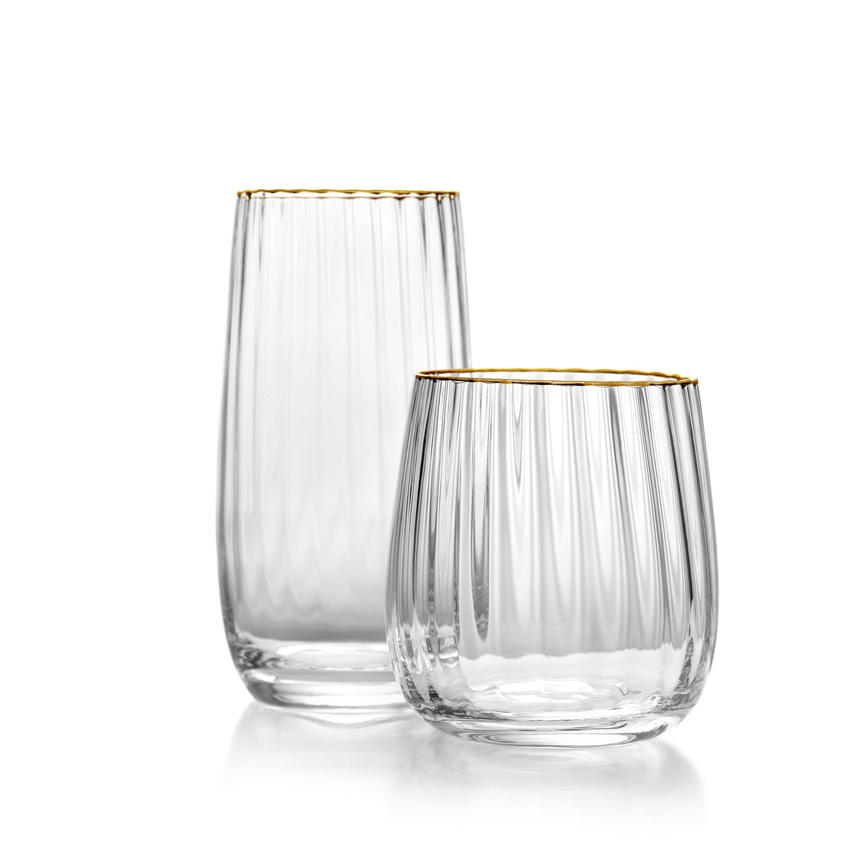 Drinkglas met gouden rand - Goudkleurig