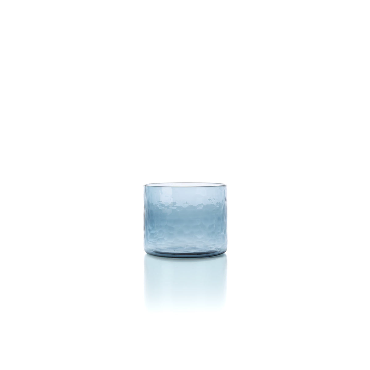 De Azure gehamerde lage tumbler - blauw