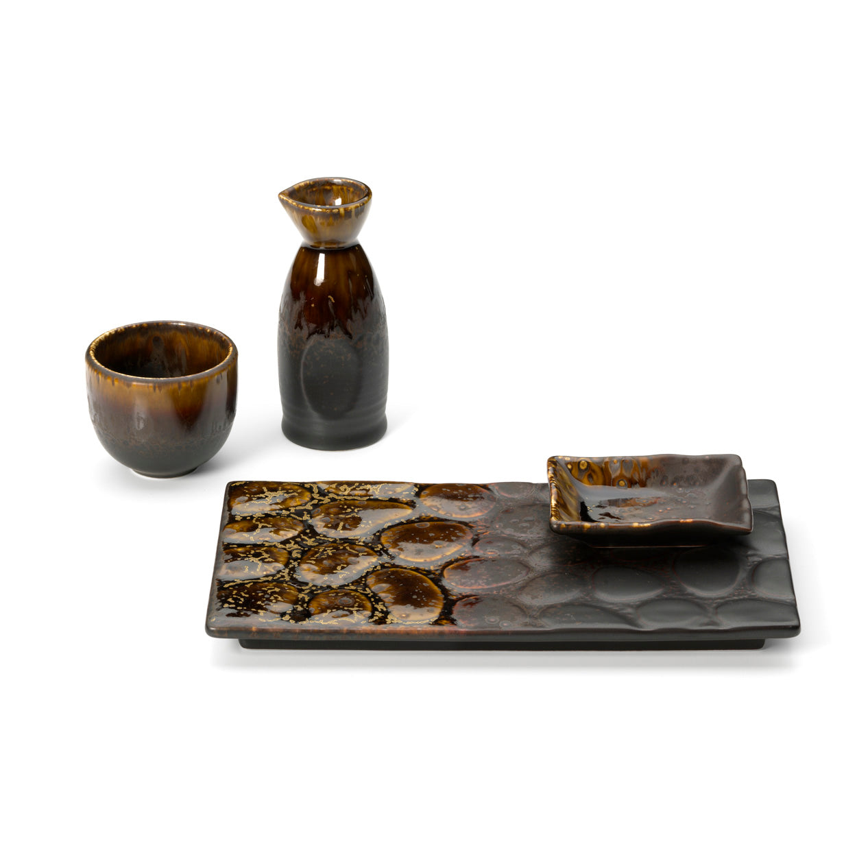 Merapi rechthoekig bord - bruin