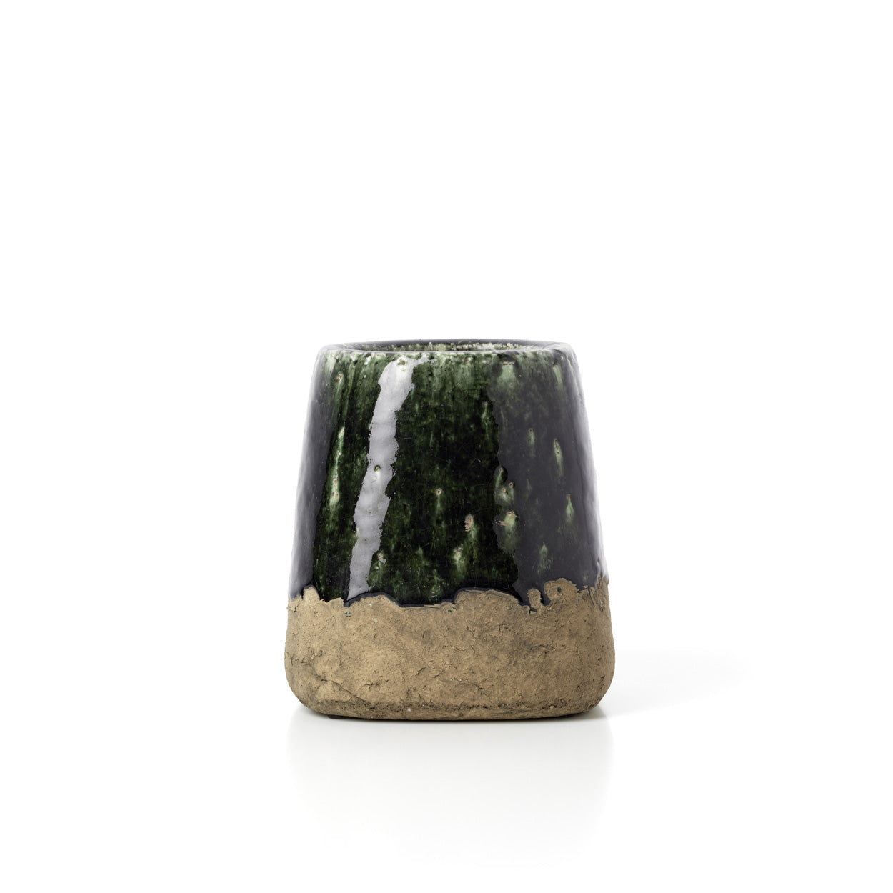 The Moss conische plantenpot - betongroen - S