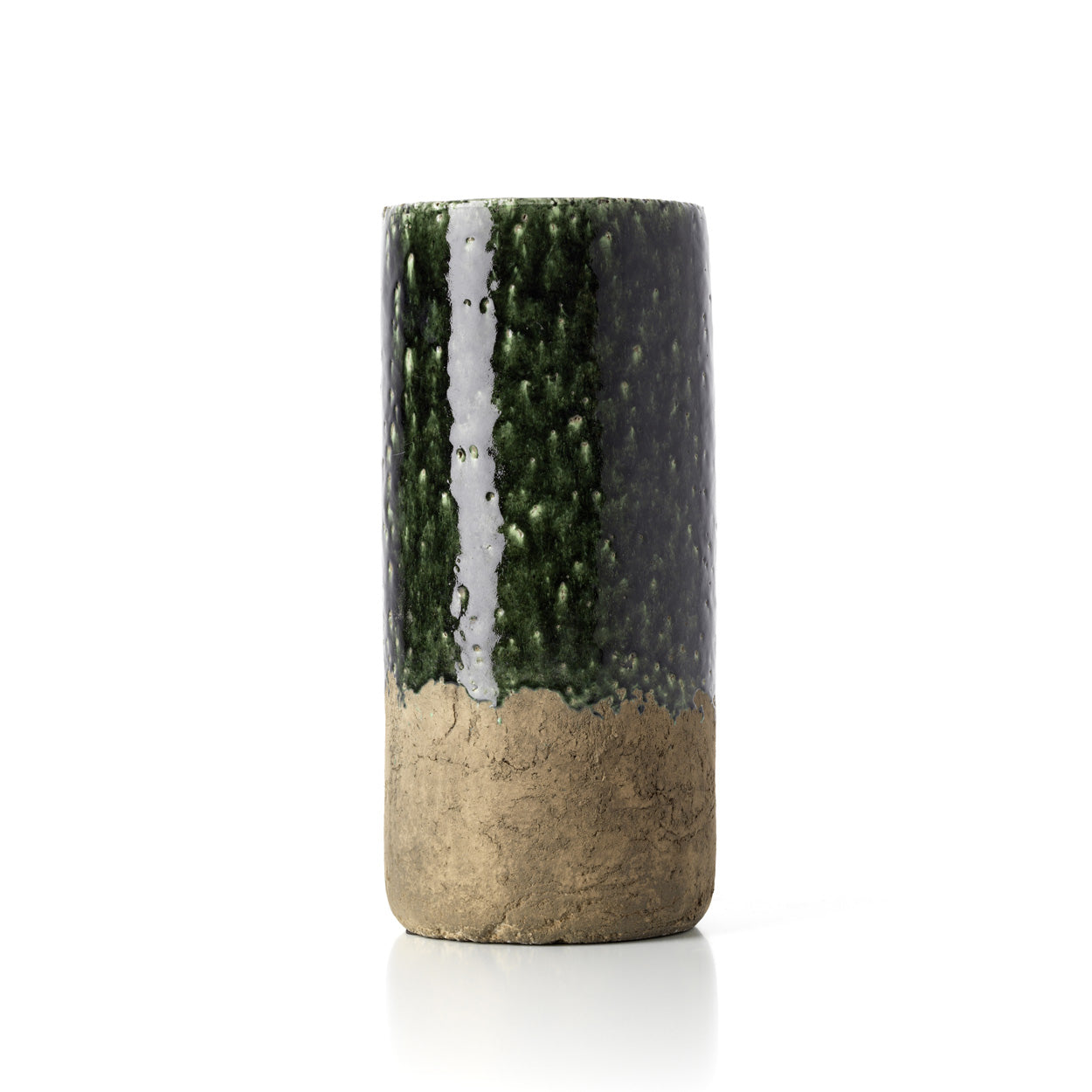 De Moss Cilindervaas - Betongroen - L