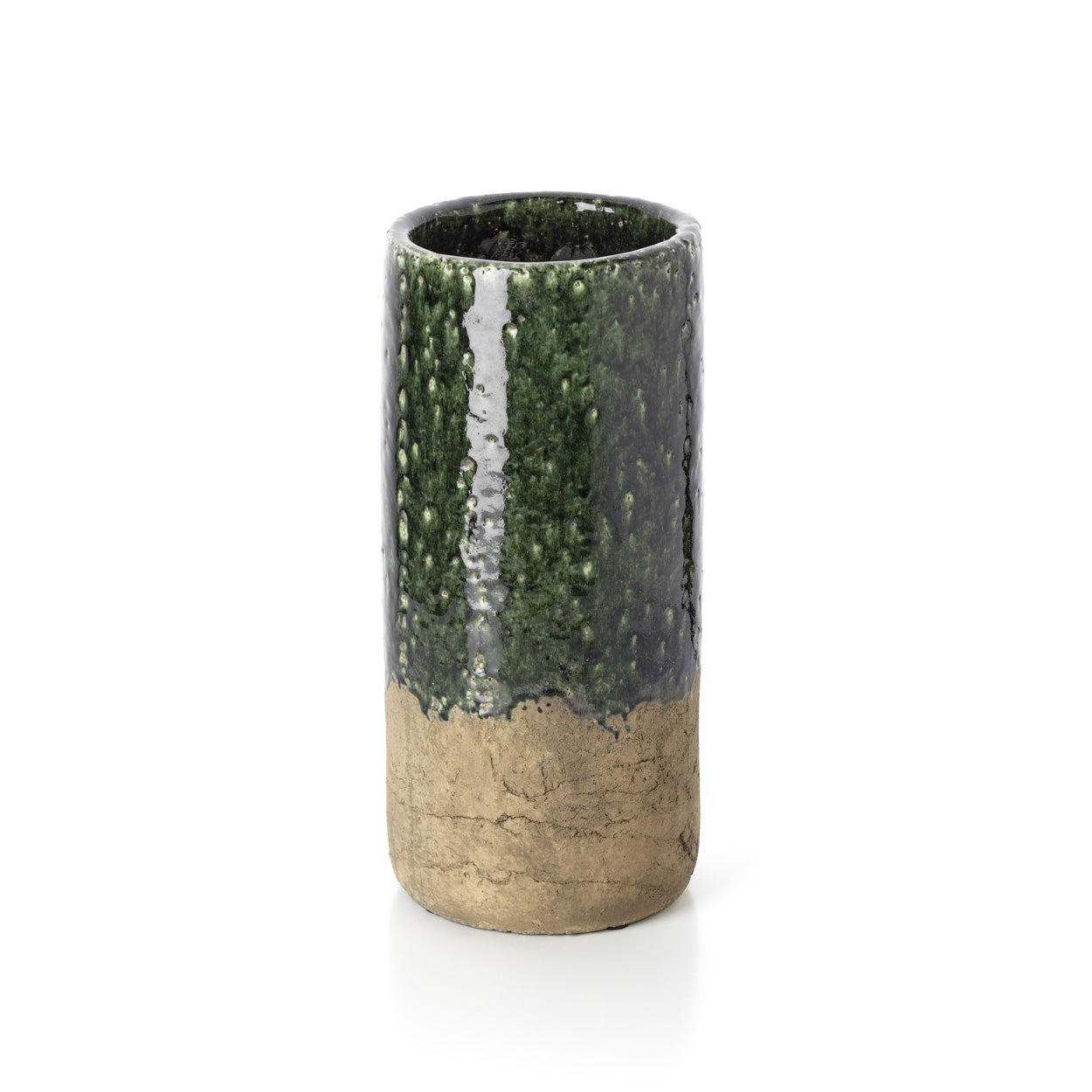 De Moss Cilindervaas - Betongroen - L