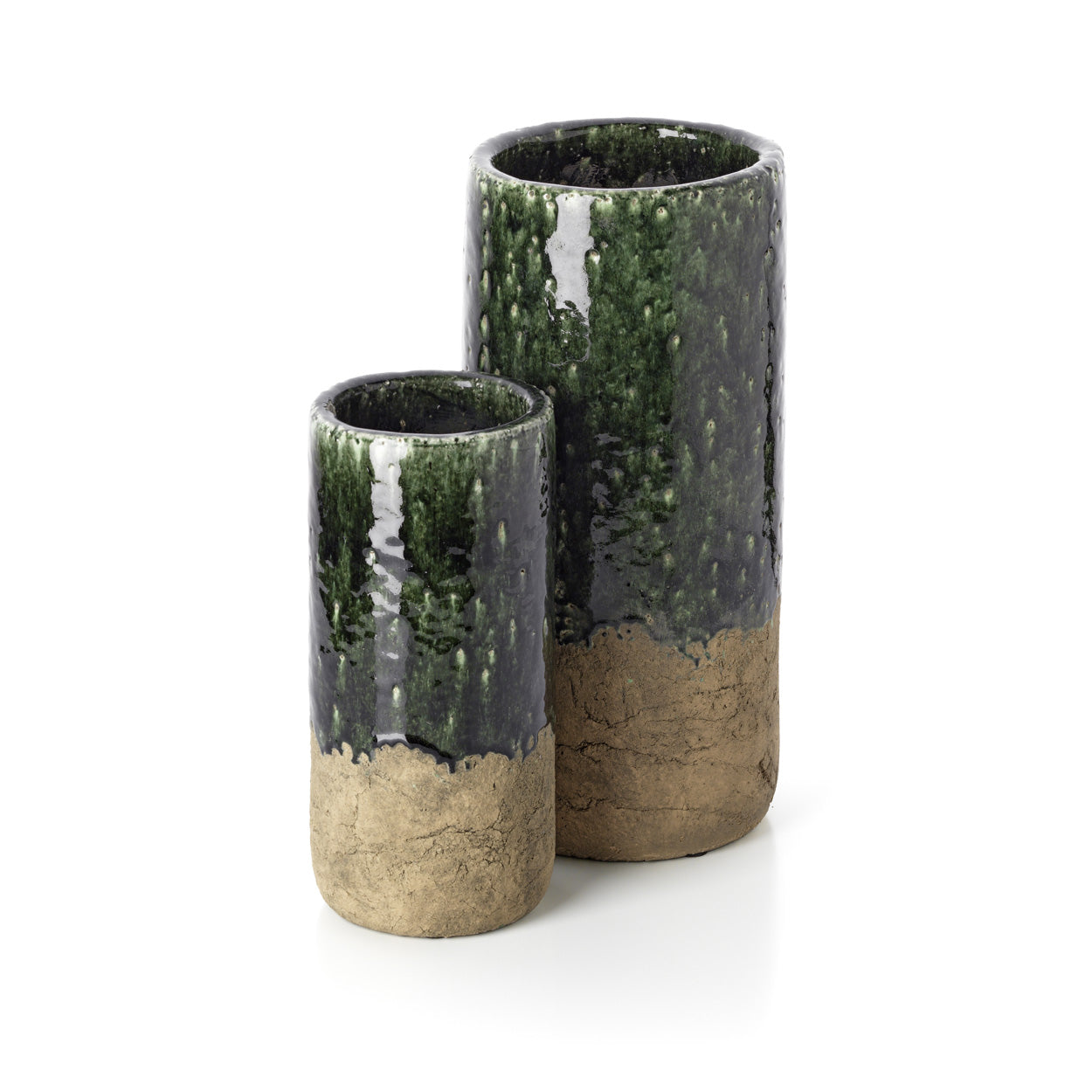 De Moss Cilindervaas - Betongroen - L