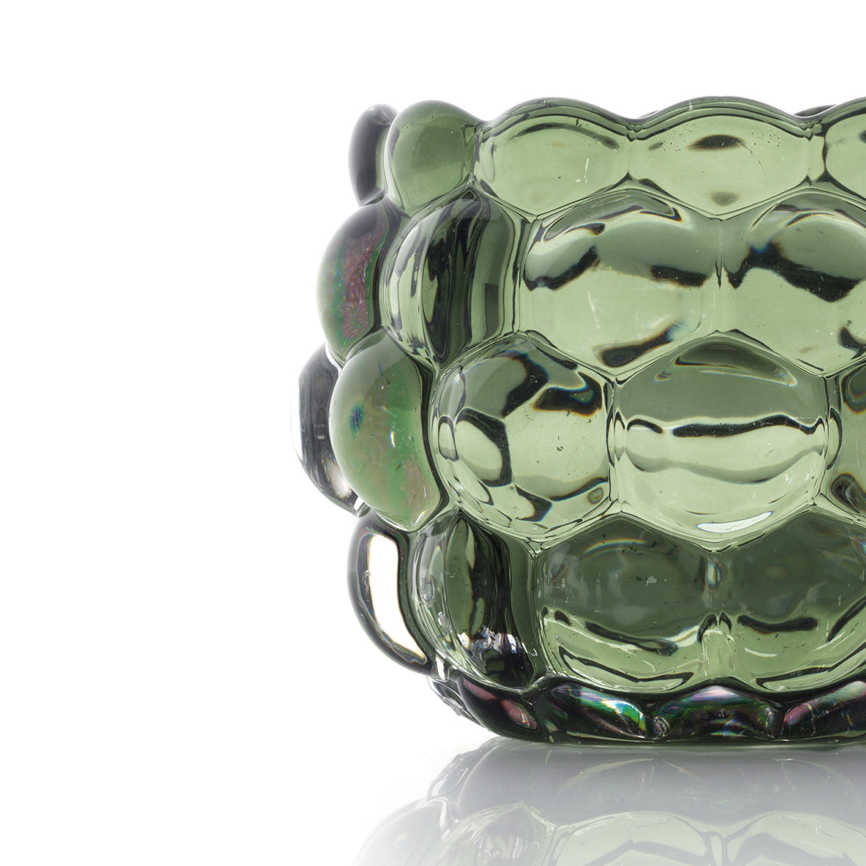 De Bubble Glow kaarsenhouder groen