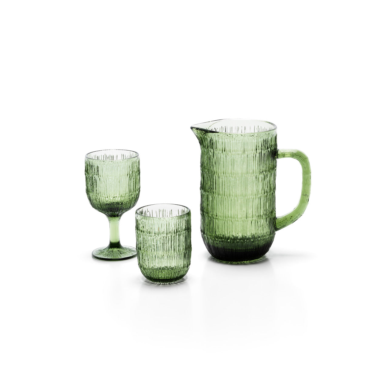 Mos Rimpel  waterglas - groen
