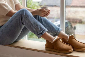 Schapenvacht Dames Pantoffels - Camel - Maat 43