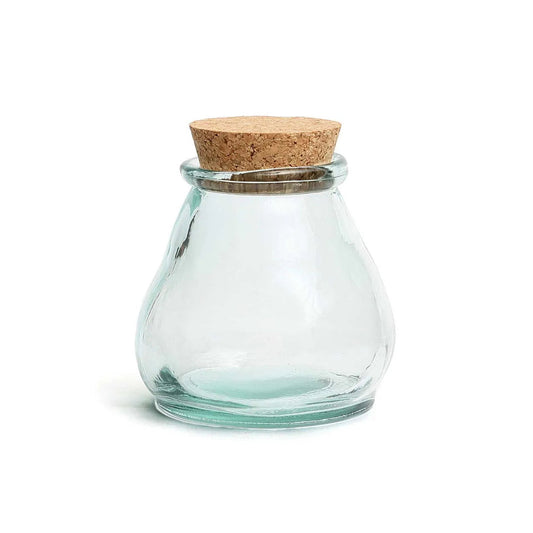 Le pot en verre Belly - Bleu - M
