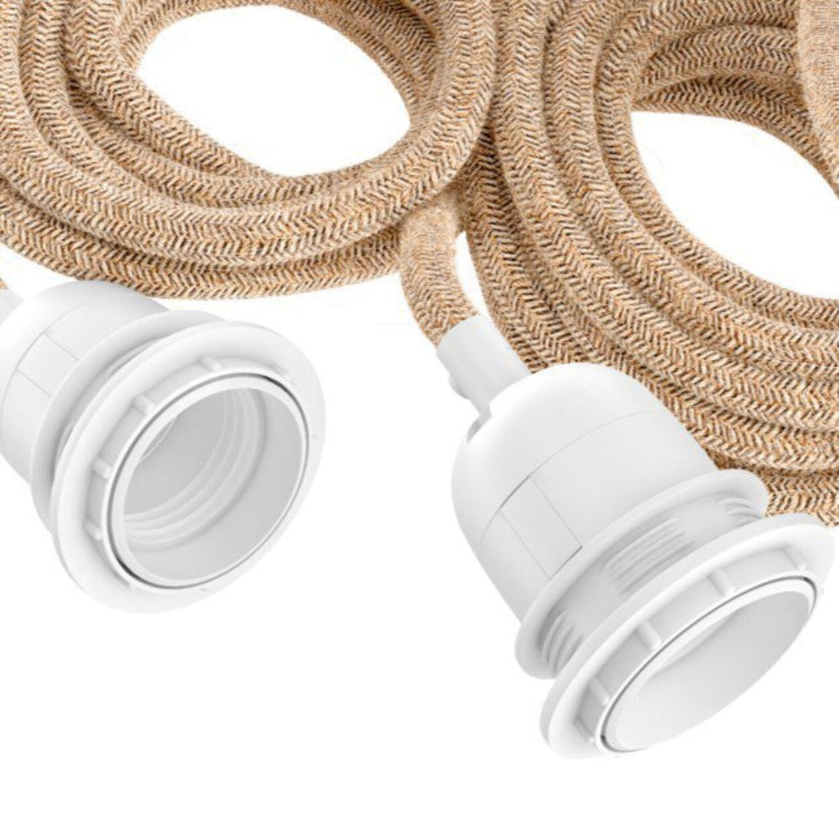 Fitting lamp plafond - Naturel/ Wit - 3 Fittingen