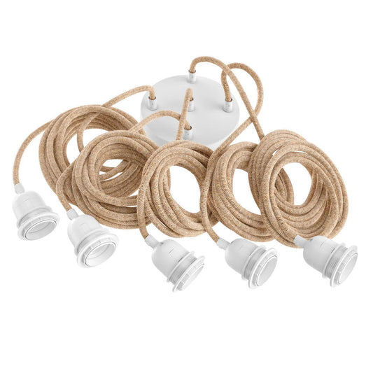 Fitting lamp ceiling - Natural/White - 5 Fittings